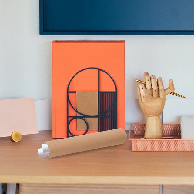 OULII 12 Pcs Tubes d'Affiche en Papier Brun Pâle Multifonctionnels pour Protection d'Art et de Documents