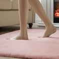 thumbnail image 3 of Pink 3x5 Feet Faux Rabbit Fur Fuzzy Soft Fluffy Plush Cozy Shaggy Area Rug, 3 of 4