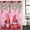 Red LightGreen Pink, variant on Polyester Fabric Red Gnomes Shower Curtain, Valentine's Day Love Roses Leaves Ombre Pink Waterproof Bathtub Curtain Bathroom Decor Set with Hooks 66 x 72 Inches
