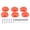 Red, variant on NFTIGB 6Pcs Electric Guitar Tuning Peg Key Button Semicircle Shape Folk Classical Guitar Tuning Peg Handle Red Color (3.15 inches / 8 cm)