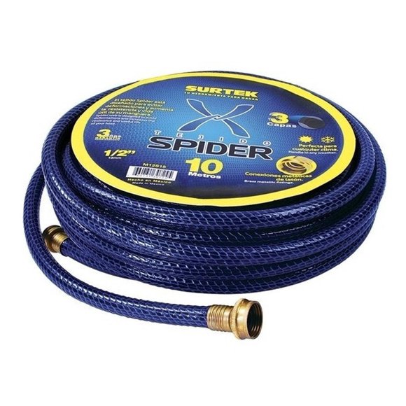 Manguera Spider 1/2in Armada Conector Metálico 15m Surtek M12S15