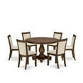 thumbnail image 2 of East West Furniture 7PC Dining Set in Light Beige Linen Fabric/Antique Walnut, 2 of 2