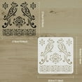 thumbnail image 2 of 1pc Parrot Stencil 30x30cm Macaw Bird Stencils Template Plastic Parrot Flowers Pattern Stencil Large Reusable Floral Border Stencils, 2 of 7