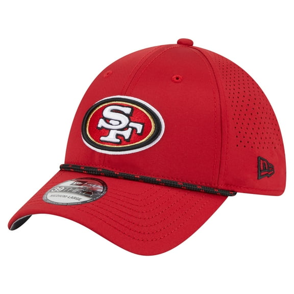 Men's New Era Scarlet San Francisco 49ers Perforated 39THIRTY Flex Hat