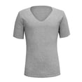 thumbnail image 4 of Men's Sports V Neck T-Shirt Casual Beach Solid Color Short Sleeve Top, 4 of 5