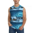 thumbnail image 2 of Goofa Mountain Cottage In Snow Printed Men's Sleeveless T-Shirt - Athletic Gym Workout Tank Top for Men - Moisture-Wicking, UPF 30+ Quick-Dry Muscle Tee-X-Large, 2 of 8