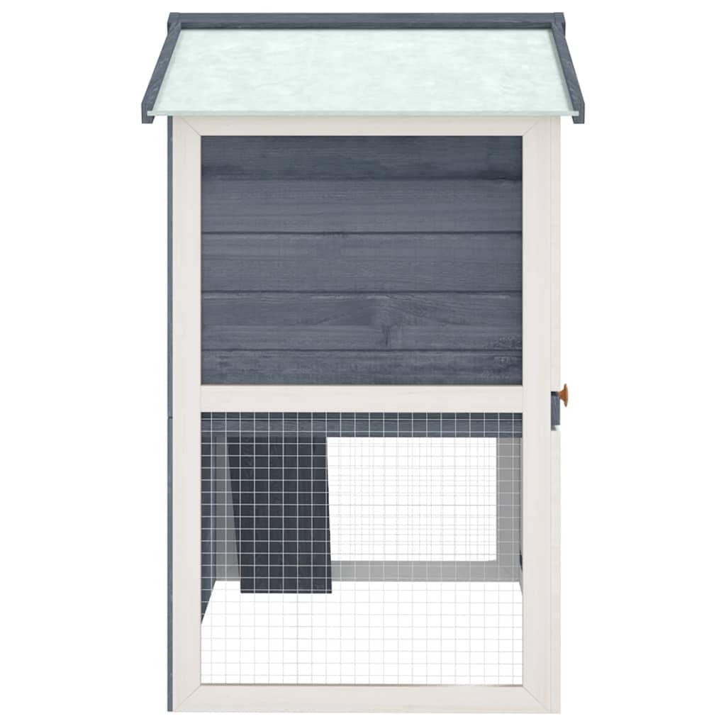 vidaXL Rabbit Hutch Bunny Cage with Pull Out Tray Pet House Solid Pine Wood