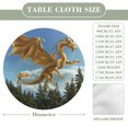 thumbnail image 3 of Golden Dragon in Flight Round Table Cover Kitchen Printed Waterproof Tablecloth Elastic Edged Tablecloth Fits Party Wedding Indoor Outdoor Tables, 3 of 8
