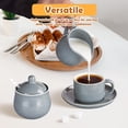 thumbnail image 5 of Sugar Bowl with Lid Cream Jug Milk Pitcher Practical Ceramic Construction for Restaurant Family, 5 of 6