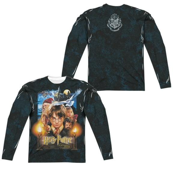 harry potter the beginning (front/back print) mens long sleeve sublimation shirt