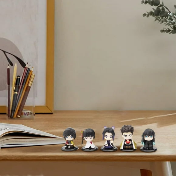 Kaireo 5 Pieces Cute Anime Action Figure Set Doll Statue Game Figure Model Drawing Room Ornaments Pvc a for Boys and Girls Anime Fans