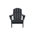 thumbnail image 6 of HDPE Folding Adirondack Chair with Dual Cup Holder - Composite Adirondack Chair with Wood Texture - Navy Blue, 6 of 11