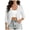 White, variant on COMVALUE Women's 3/4 Sleeve Open Front Cardigan V-Neck Knit Cropped Bolero Shrug Sweater for Women Grey for Size XL