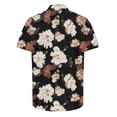 thumbnail image 5 of Cllios Men's Hawaiian Shirts Big and Tall Floral Graphic Aloha Tops Comfy Cuban Collared Short Sleeve T-shirts Cotton Button Down Bowling Shirts S-5XL, 5 of 6