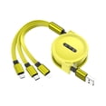 thumbnail image 1 of Edgergery Five Gear Retractable 3 In 1 USB Cable Data Line Universal Portable Fast Char-ging Cable With Type C/Micro USB/IOS Port Connector Max 120cm, 1 of 1