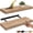 Natural Oak, variant on Ballucci 16" Floating Shelves for Wall, 3-Pack with Invisible Brackets, 6" Deep, White