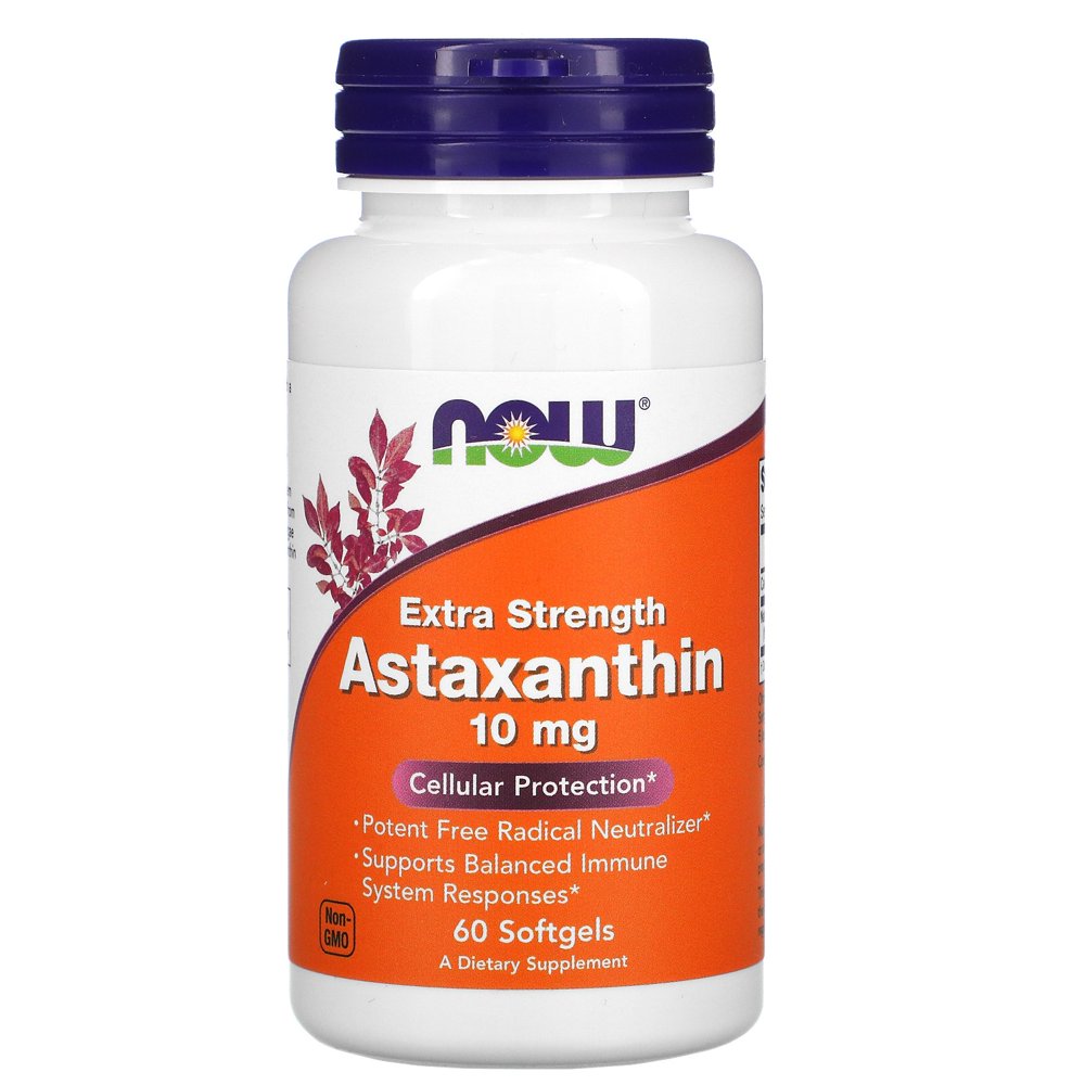 Now Foods Astaxanthin, 10 mg, 60 Softgels