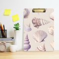 thumbnail image 2 of FORMRS Acrylic Clipboard with Low Profile Clip Standard A4 Letter Size, 12.5" x 9", Purple Watercolor Seashells, 2 of 8