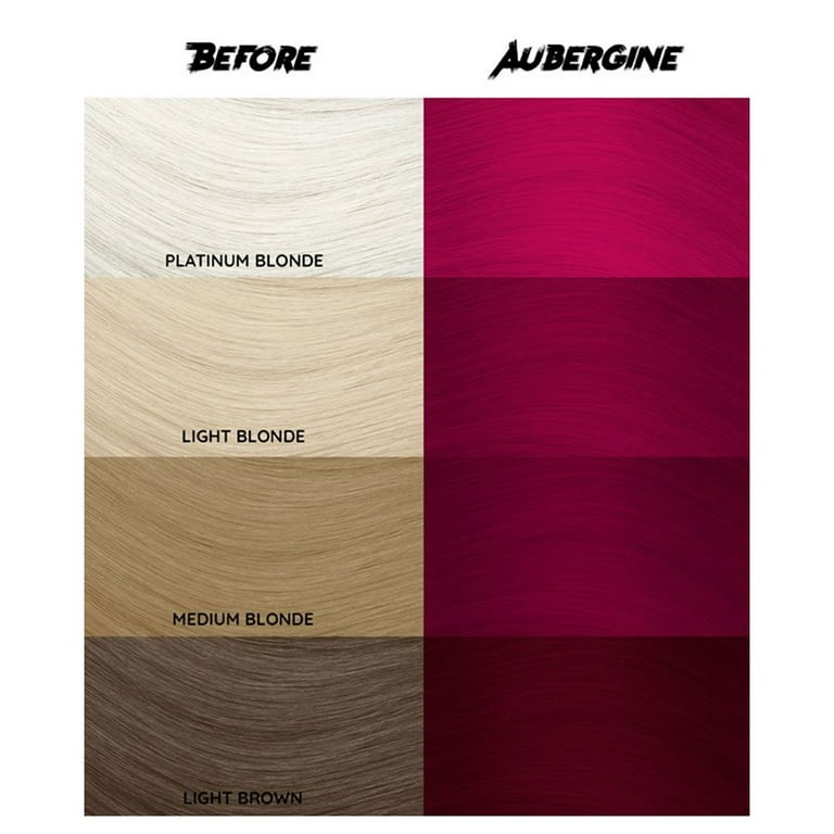 Crazy Color Semi Permanent Hair Colour, Aubergine 50, 5.07 Oz