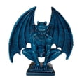 thumbnail image 1 of Escultura gótica de gárgola diabólica, figura decorativa de jardín de hadas para el hogar y la oficina. Azul, 1 of 9