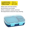 thumbnail image 2 of Tasty Kids Bento Box with Removable Tray and Handle, Blue, 2 of 10