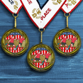 thumbnail image 3 of All Quality Soccer Wreath Design Medals - 1st, 2nd, 3rd Place - 15 Piece Set (5 Pack), 3 of 6