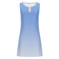 thumbnail image 4 of onlyliua Boho Dresses for Women 2025 Sleeveless Crew Neck Gradient Cutout Tank Dresse Pleated Design Loose Fit Pleated Design Cotton Trendy for Casual Wear Deals of the Day Clearance, 4 of 5