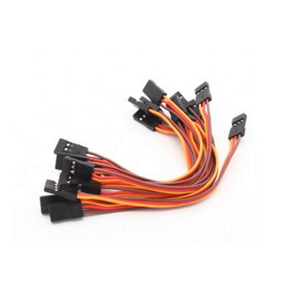 HobbyFlip 10CM Male to Male Servo Lead (JR) 26AWG 10 pack Compatible with Walkera Runner 250 Racer