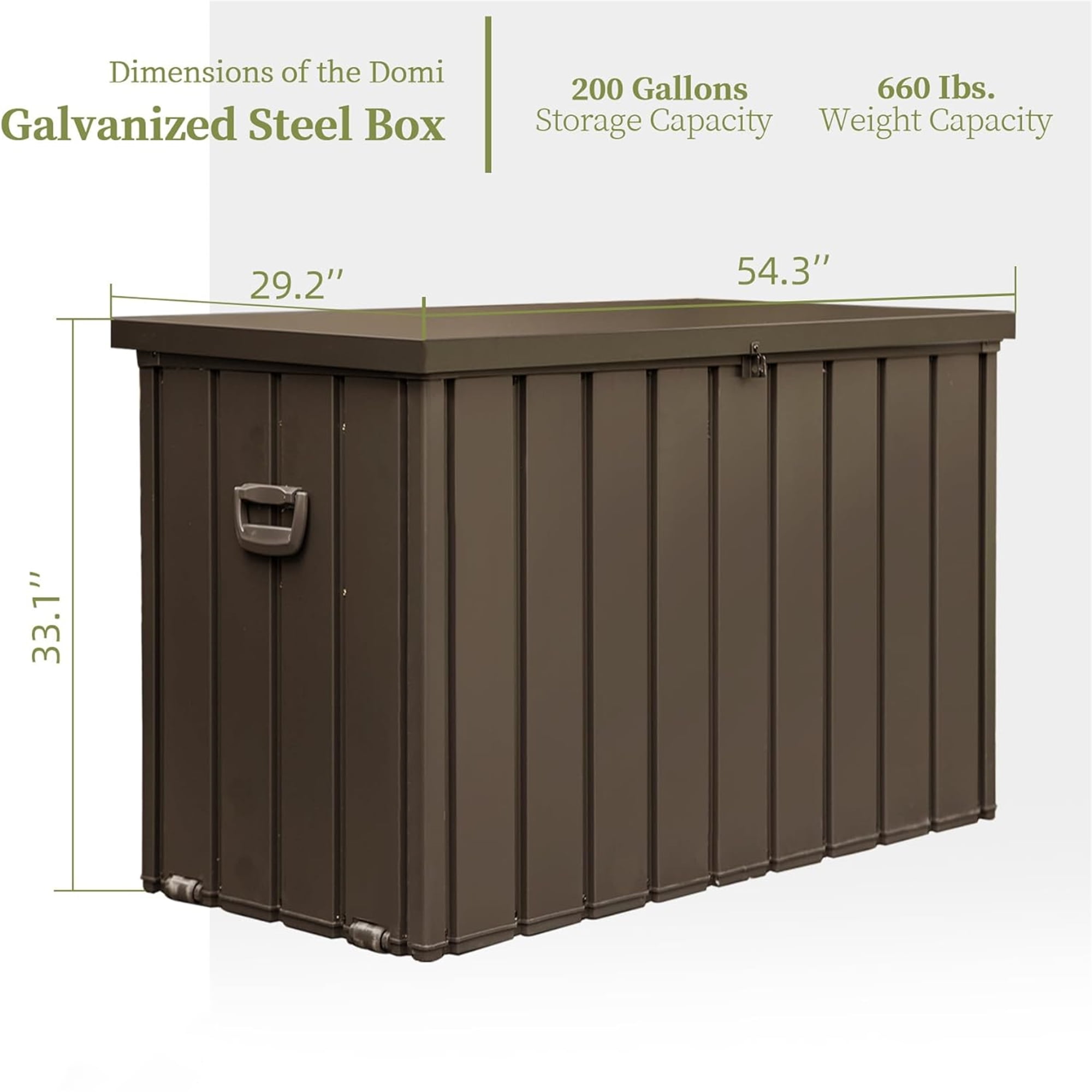 Aimee Lii 200 Gallon Outdoor Storage Deck Box Waterproof, Large Patio Storage Bin for Outside Garden Tools, Lockable, Brown Aimee Lii 200 Gallon Outdoor Storage Deck Box Waterproof, Large Patio Storage Bin for Outside Garden Tools, Lockable, Brown