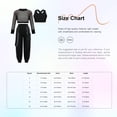 thumbnail image 7 of Aiihoo Kids Girls Sports Gymnastics Workout Hip-hop Jazz Outfits Sleeveless Vest with Cargo Pants and Crop Top for Dance Performance Lavender 10, 7 of 7
