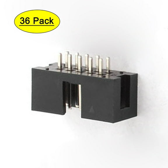 Unique Bargains 36pcs 2x5 10-Pin Straight Box Header Connector IDC Male Sockets 2.54mm