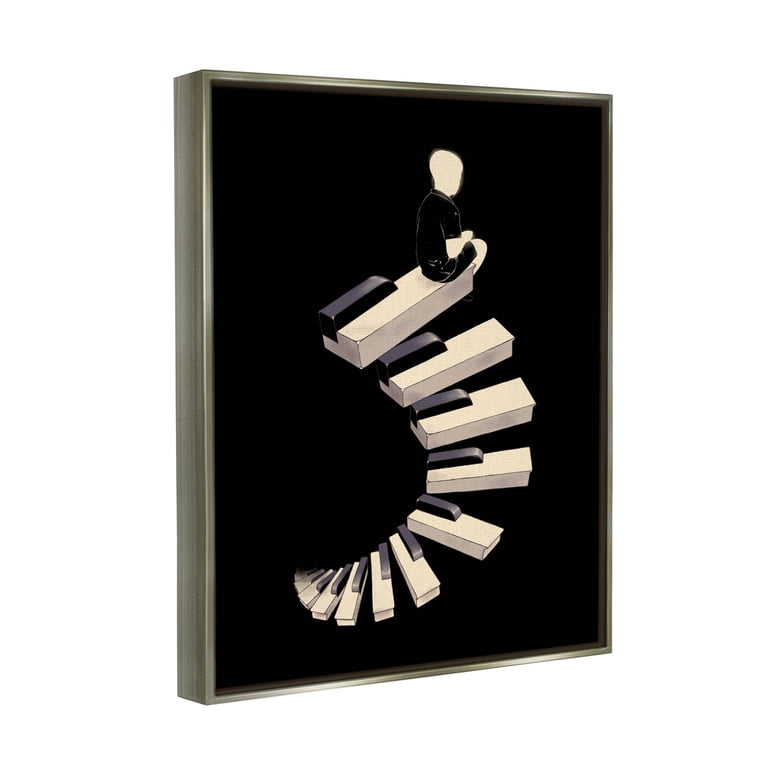 Stupell Industries Piano Keys Canvas Print - 24x30 Music Wall Art