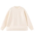thumbnail image 4 of Sweaters for Women Long Sleeve Round-Neck Casual Solid Color Blouses Shirts Tops Sweater Womens Sweaters Plus Size Beige XXXL, 4 of 6