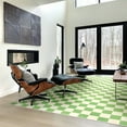 thumbnail image 5 of Softlife Classic Milk Flannel Checkered Rug for Living Room, 6' x 9', Green & Beige, 5 of 7