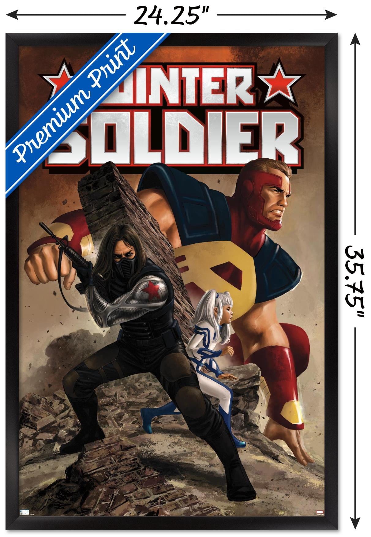 Marvel Comics - Winter Soldier - Thunderbolts #2 Wall Poster, 22.375" x 34", Framed