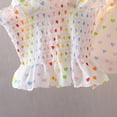 thumbnail image 5 of Mercatoo Summer Clothes Baby Girls Heart Shaped Print Sleeveless Lace Suspender Ruffle Top + Shorts 2Pcs Outfit Kids Set, 5 of 8