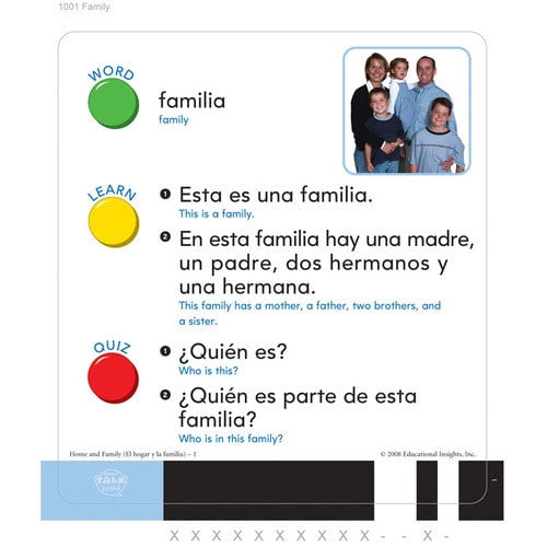 Educational Insights GeoSafari Smart Talk Espa ol Set 1: El Hogar y la Familia (Home and Family)