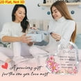thumbnail image 5 of Sisters Heart Plaque 3.9X3.9 Inch Floral Friendship Decoration With Pink Flowers Acrylic Tabletop Decor For Birthday Christmas Gifts Desk Shelf Display Lightweight Keepsake For Women Sisters, 5 of 5