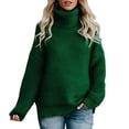 thumbnail image 1 of Chandail Col Roulé Ample pour Femmes Hiver Épais String Crochet Mode Chaud Tricoté, 1 of 6