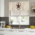 thumbnail image 4 of Texas Star Farmhouse Curtain Valances for Windows, Kitchen Valance Window Treatments Panel 2 Pack, Western Country Stars Retro Rod Pocket Short Curtains for Bathroom Bedroom 42 x 12 Inch, 4 of 8