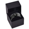 thumbnail image 3 of Tungsten Newly Wed Gifts Black Rings for Women Gamer Promise Ring 50th Birthday Gift Engrave, 3 of 7