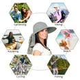thumbnail image 5 of Solaris Women’s Sun Hats Neck Flap Large Brim UPF 50+ Foldable Summer Caps w/Extra Replaceable Ribbon, 5 of 7