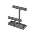 thumbnail image 4 of Coward 2 Tier Bracelet Holder, Detachable T Bar Jewelry Organizer Display Stand for Necklace Bangle Watches(Gray Linen), 4 of 6