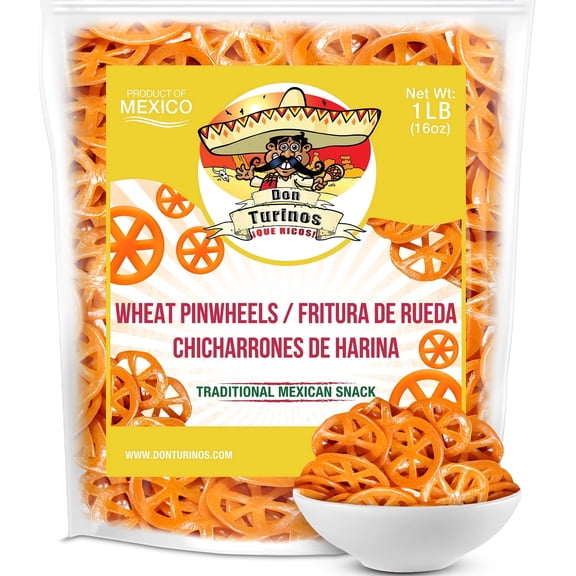 Duritos (Duros) Pinwheels Wheat Snacks 1LB - Mexican Wheat Wheel Pasta - Chicharrones De Harina by DonTurinos