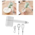 thumbnail image 3 of a de mano eléctrica de huevos de potencia ligera Licuadora de cocina Espumador de leche es de acero blanco Soledad mezclador portátil, 3 of 8