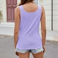 thumbnail image 4 of CLOISE Tank Tops for Women Purple Summer V Neck Comfy Casual T Shirts Fashion Sleeveless Solid Soft Blouse XL, 4 of 7