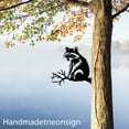 thumbnail image 4 of Handmadetneonsign Raccoon On Branch Metal Tree Stake, Peeking Animal Garden Tree Stake, Raccoon Metal Tree 68775, 4 of 4