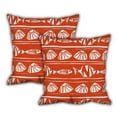 thumbnail image 3 of Housses de Coussin à Fermeture Éclair d'Intérieur / Extérieur - Tissu Orange (Lot de 3), 3 of 4