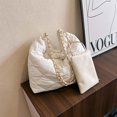 thumbnail image 1 of Conjunto de 2 uds de monedero, bolsos informales de gran capacidad para mujer, bolso de mano suave y hinchado, Color sólido para niñas, compras FLhrweasw Para estrenar, 1 of 9