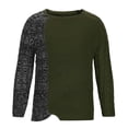 thumbnail image 4 of jsaierl Sweaters for Men Knit Crew Neck Color Block Stretch Shirt Top Long Sleeve Casual Fashion Pullover Sweater, 4 of 6